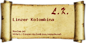 Linzer Kolombina névjegykártya
