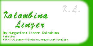 kolombina linzer business card